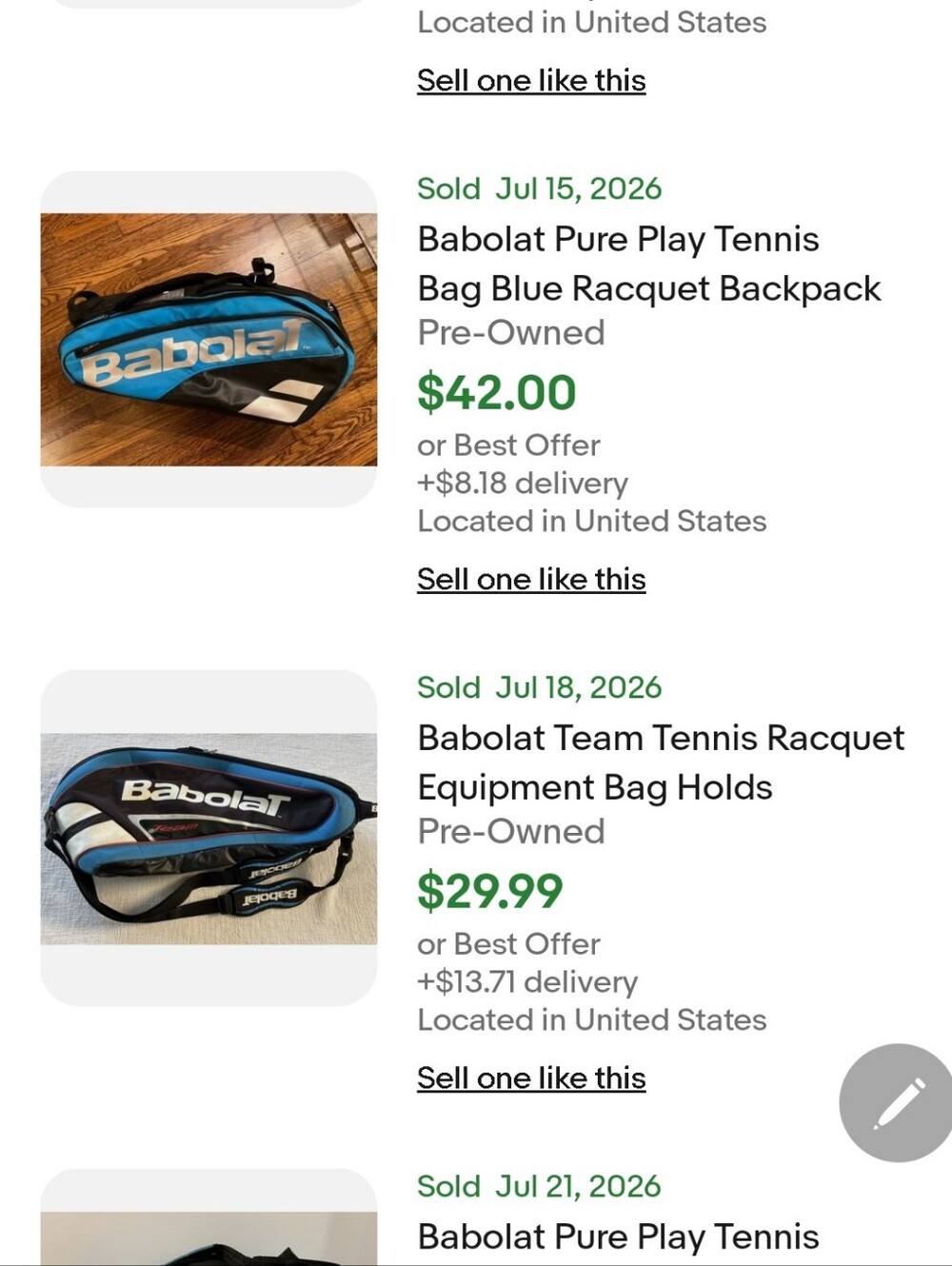 080326 Babolat Pure Drive Pack Tennis Racquet Backpack Racket Bag Black White Bl - Picture 7 of 7